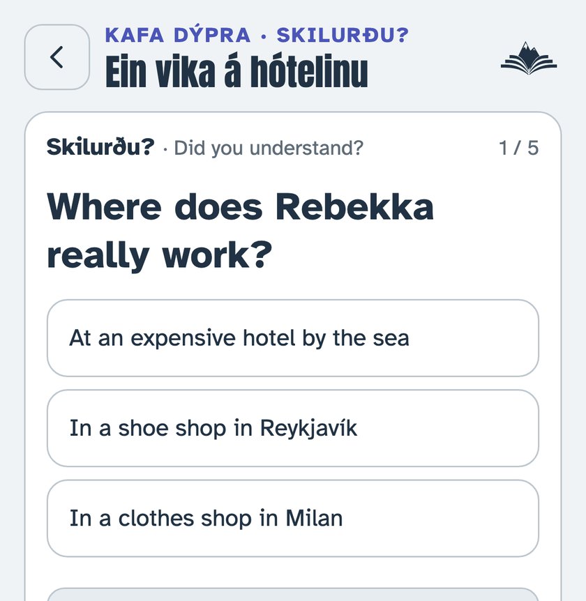 A question at the end of the story