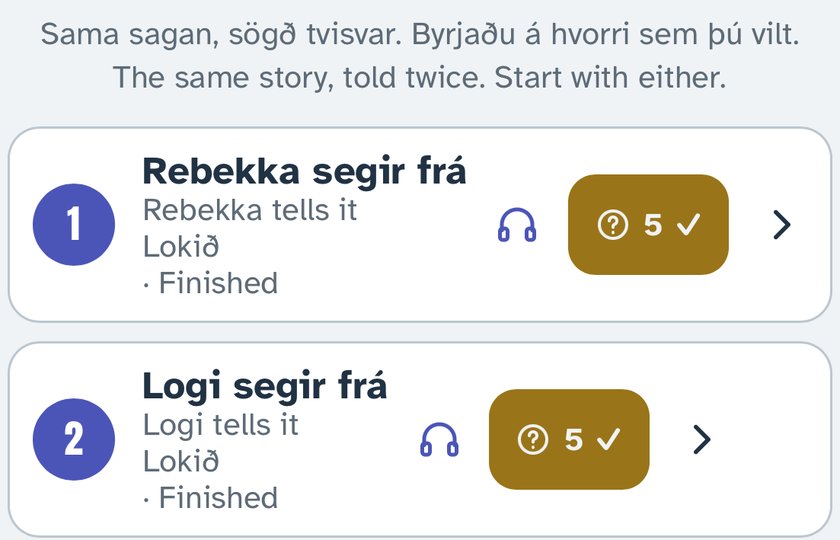 The same story told by Rebekka and by Logi